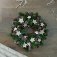 thumbnail image 2 of Northlight 10" Unlit Pine Cone with Berries and Stars Christmas Wreath, 2 of 3