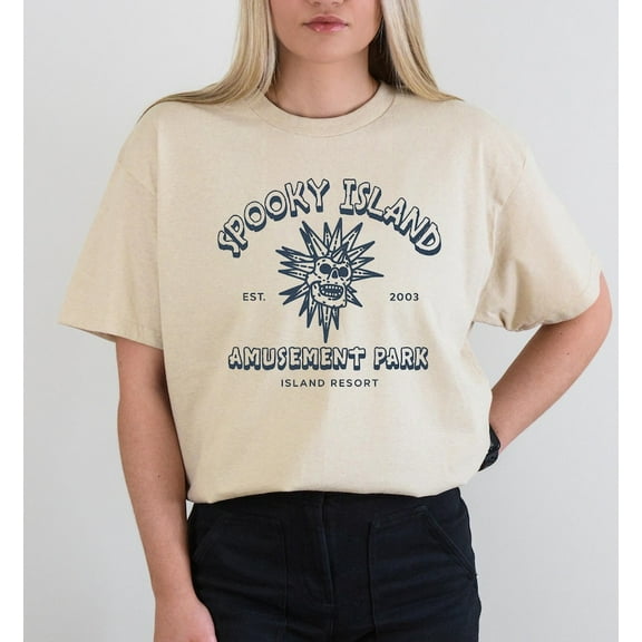 Spooky Island Tee, Retro Cartoon Halloween Movie T-shirt, Spooky Island Disco Skull, 90s nostalgia, Retro Halloween, Summer