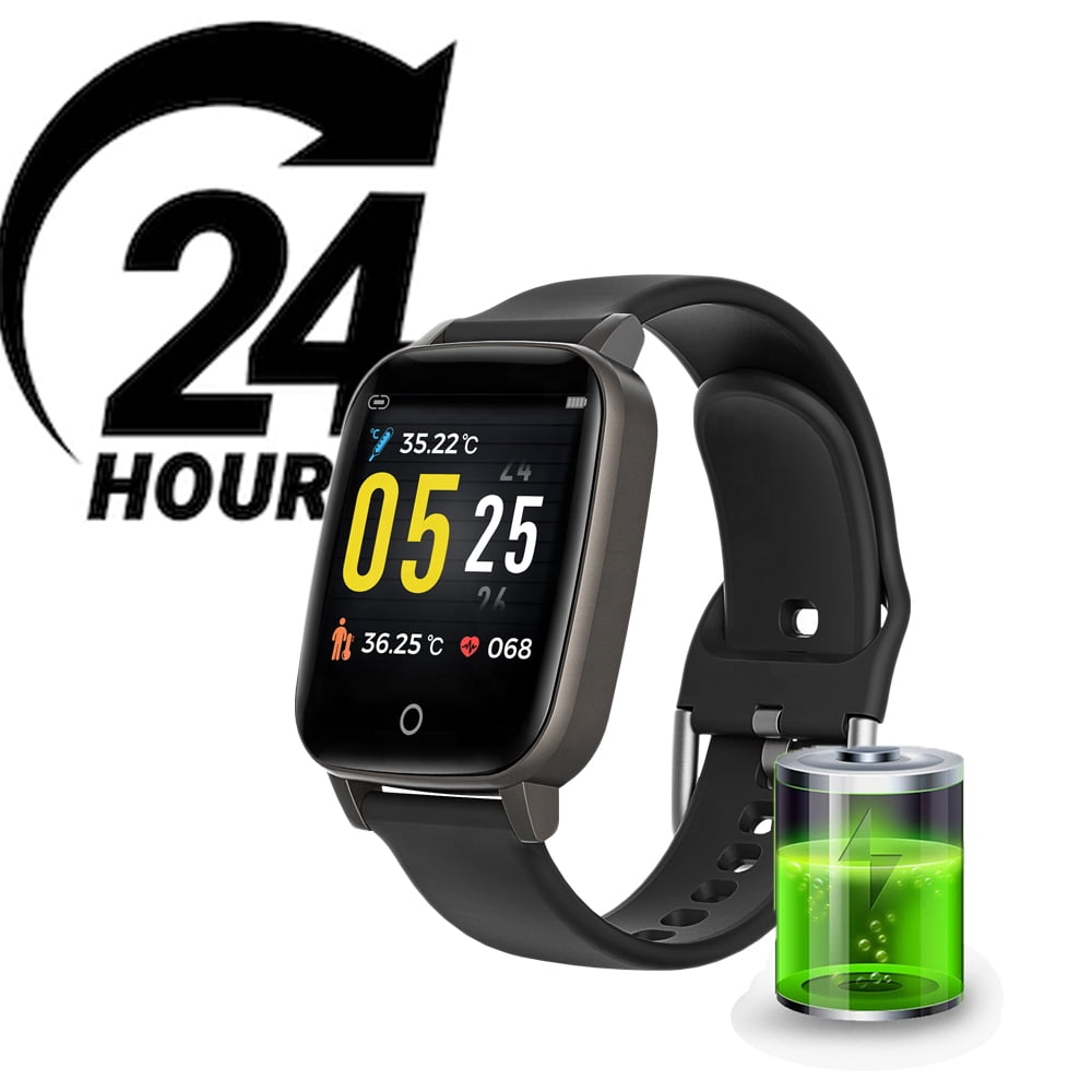 T1 Temperature Sensing SmartWatch (BPM Monitor, 24/7 Thermometer, 57