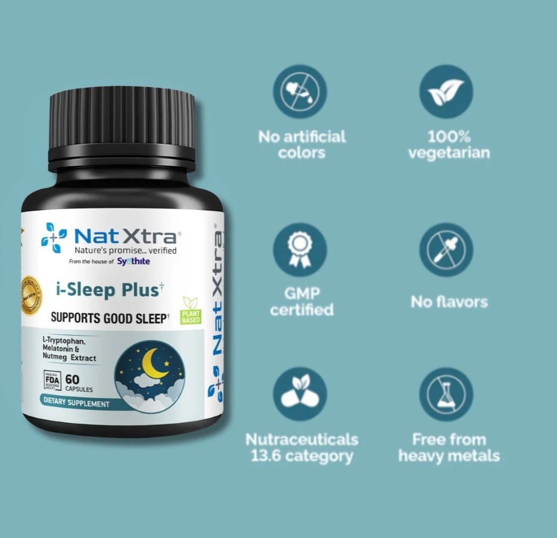 NatXtra I-Sleep Plus Vegetarian Capsules, 60 Count