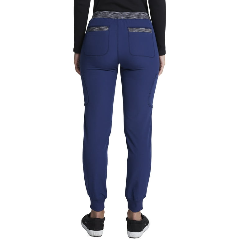 Dickies Dynamix Scrubs Pant For Women Natural Rise Tapered Leg Jogger Plus Size DK185 3XL Navy Black Combo Walmart