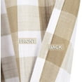 thumbnail image 5 of Linen Buffalo Plaid Cafe Curtains Farmhouse Tiers Kitchen Curtains 24 Inches Long, Flax Rustic Gingham Check Small Window Short Curtains for Kitchen Bathroom, 28" x 24", Beige, Set of 2, 5 of 5
