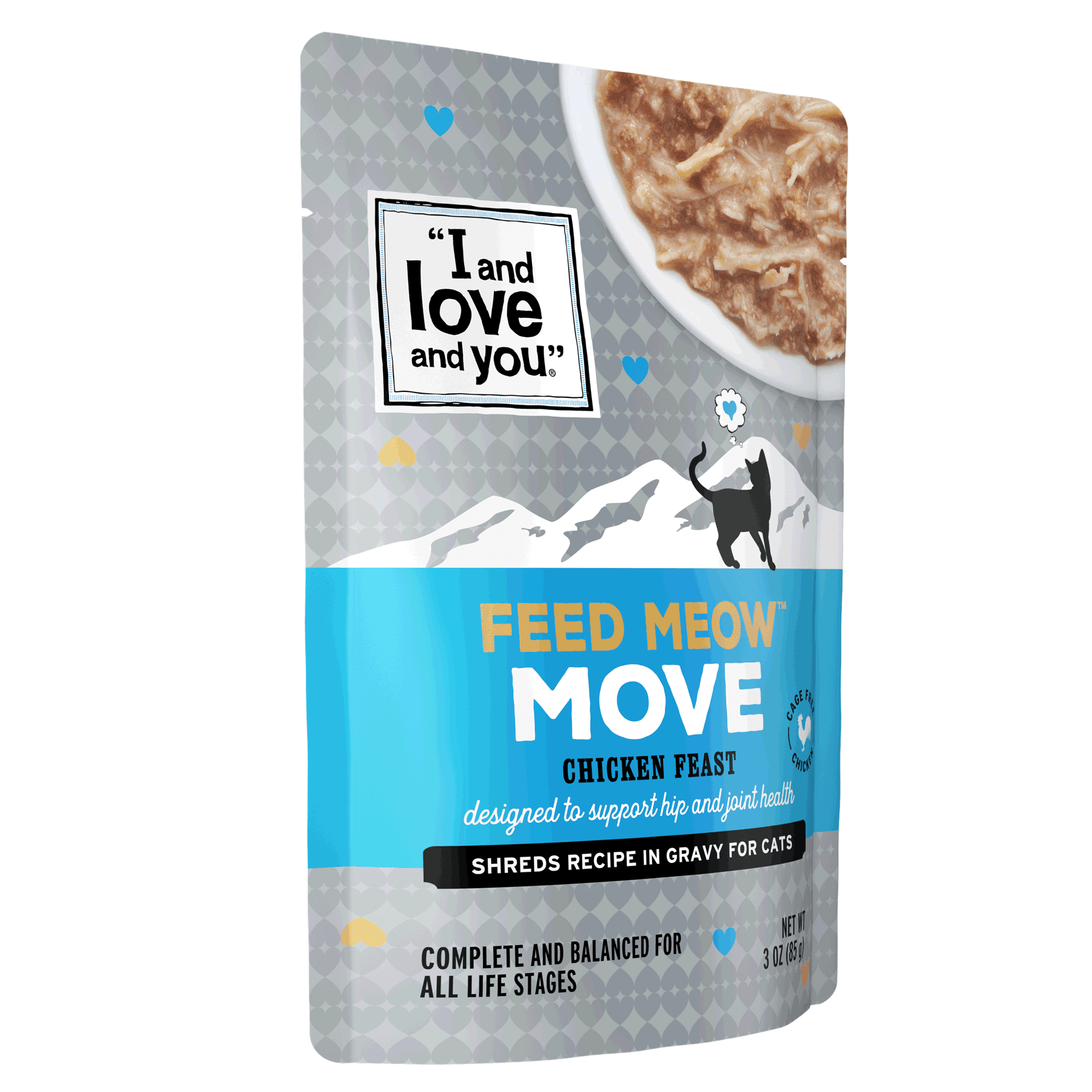 (24 pack) "I and love and you" Feed Meow Move Chicken Feast 3oz pouch