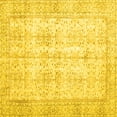 thumbnail image 1 of Ahgly Company Machine Washable Indoor Square Persian Yellow Traditional Area Rugs, 4' Square, 1 of 4