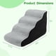 thumbnail image 5 of Escaleras para perros a la cama, escalera de esponja de 4 escalones para sofá de escalada, funda de tela de gamuza lavable para 15,7 x 28 x 18 pulgadas, rampa de escalera antideslizante para mascotas, 5 of 6