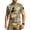 Khaki, variant on Workout Shirts for Men Camo Print Short Sleeve Quick Dry Athletic Gym Active T Shirt Moisture Wicking