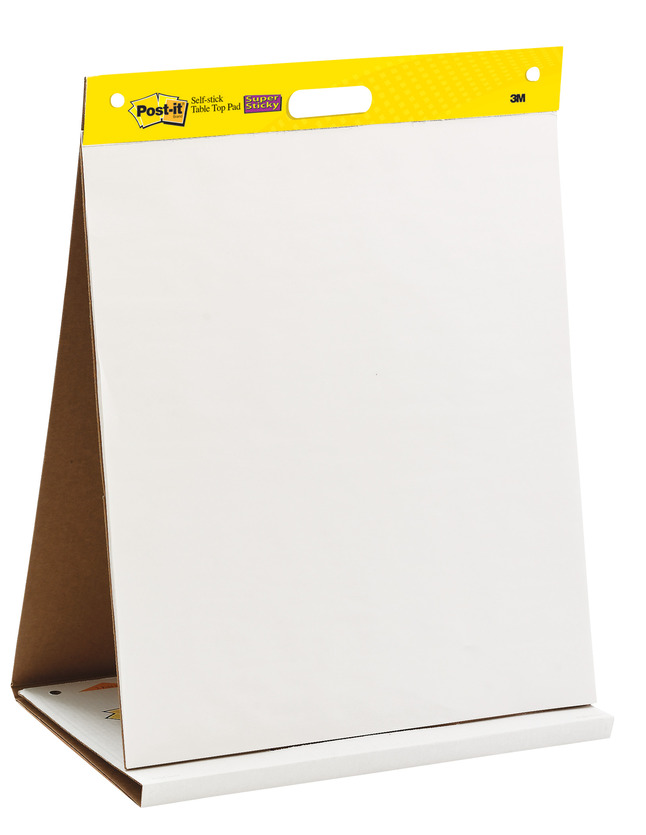 Postit SelfStick Easel Pad, 20 x 23 Inches, Unruled, White, 20 Sheets
