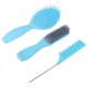 thumbnail image 2 of Juego de 3 cepillos para el cabello Ticfox cepillo de peinado profesional caja azul, 2 of 14