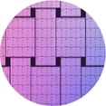 thumbnail image 1 of Ahgly Company Machine Washable Indoor Square Transitional Bright Lilac Purple Area Rugs, 3' Square, 1 of 7