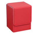 thumbnail image 2 of Caja de almacenamiento ranurada CUTICAT capacidad de cuero PU organizador de s comerciales soporte de almacenamiento Vertical rojo, 2 of 8
