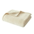 thumbnail image 6 of (2 pack) Mainstays Cozy Textured Plush Throw Blanket, Beige, 50"x60" All Ages, 6 of 7