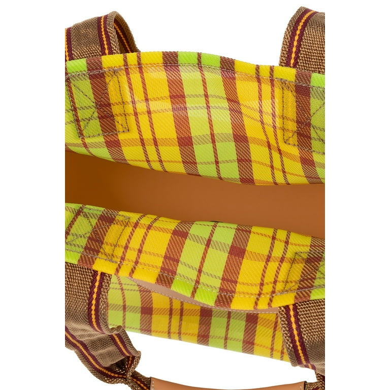 Tory Burch Women's Large Ella Mesh Tote Handbag (Green / Yellow