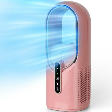 Better Homes & Gardens Bladeless Portable Misting Fan + Humidifier in Pink, with AC Adaptor