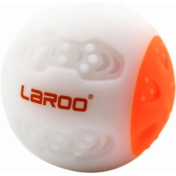 LaRoo LED Dog Ball, Dog Toys Silicon Glowing LED Dog Ball with USB Rechargeable Glow in The Dark Dog Ball Teeth Cleaner Training Ball(White)