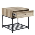 thumbnail image 5 of Brantley Oak Finish End Table with Storage Drawer and Shelf, Modern Side Table for Living Room, 5 of 5