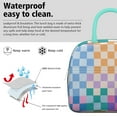 thumbnail image 3 of Lunch Bag Lunch Box for Women Reusable Insulated Lunch Cooler Bags,Large Capacity for Work Travel Picnic,Water-Resistant Multicolored Checkered Lunch Tote Bag Gifts for Woman Mom Greenish-blue, 3 of 6