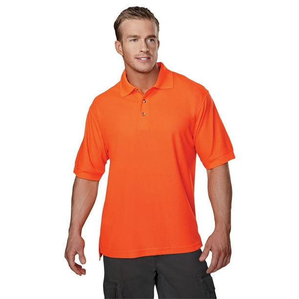 TriMountain Men's Big And Tall Safety Pique Golf Shirt