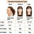 thumbnail image 4 of HAIRRO Synthetic Hair Braided Headbands Stretch Elastic Classic Chunky Wide Plaited Hair Braids Braid Band Headband for Women Girls Women's Padded Wig Beauty Accessories, 4 of 6