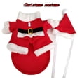 thumbnail image 3 of Miaocao Christmas Dog Santa Costume Outfit, Xmas Puppy Santa Claus Clothes Suits Hat for Pet Dogs Cats Party New Year Funny Cosplay (Red, X-Large), 3 of 6