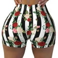 thumbnail image 2 of Goofa Rose Flowers Printed Workout Shorts Women Seamless Scrunch Butt Lifting High Waisted Gym Booty Shorts Elastic Workout Shorts-X-Large, 2 of 8