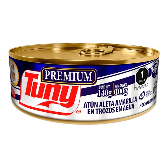 Atún Tuny light aleta amarilla en agua 140 g