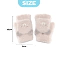 thumbnail image 2 of Guantes cálidos de invierno para estudiantes, lindos guantes de felpa engrosados con la punta de los dedos abatibles para niños 870, 2 of 5