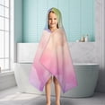 thumbnail image 6 of Pastel Rainbow Clouds Hooded Bath Towel，50"x30" for Ages 3 To 12 Kids, Quick Dry Lightweight Soft Microfiber Hood Beach Towel Cover Up for Kids, 6 of 7