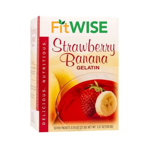 Strawberry Banana High Protein Jello, 15G Protein, 70 Calories, Fat