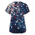 thumbnail image 5 of Plus Size Scrub Tops for Women V Neck Short Sleeve Nursing Uniforms Patriotic Shirt 4th Of July Tee Tops, 5 of 5