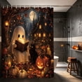 thumbnail image 2 of Halloween Shower Curtain Vintage Fall 70.9x59.1in Polyester Waterproof & Quick Dry for Bathroom Bathtub Home Apartment by MPOISVA, 2 of 7