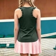 thumbnail image 6 of LILIYA Girl's Summer Workout Tank Tops Kids Ruffle Sleeveless Racerback Crewneck Casual Loose Fit Shirts Running Gym Athletic Cozy Yoga Tee Shirts, 6 of 8