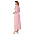 thumbnail image 4 of SR Women's Casual Wrap Floor Length Maxi Dress, 2X, Dust Pink, 4 of 5