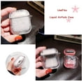 thumbnail image 4 of Bling Quicksand Case Compatible with AirPods 1/2, Cute Sparkle Liquid Protective Case, Funny Creative Hard Clear Airpods 1 & 2 Cover with Keychain (White, AirPods 1 & 2), 4 of 13