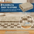 thumbnail image 4 of IdealHouse 9'x12' Washable Kitchen Runner Rug, Non-Slip, Soft Modern Low Pile Checkered Hallway Rug for Bedside, Bathroom, Living Room, Taupe, 4 of 9