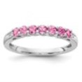 thumbnail image 3 of Auriga Fine Jewelry 10K White Gold CR Pink Sapphire and Diamond Ring for Women Size 7, 3 of 4