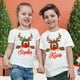 thumbnail image 1 of Camiseta navideña personalizada para niños, ciervo personalizado con nombre, ropa para niños, camisetas para niños y niñas, atuendo de fiesta, camiseta a juego para hermanos, 1 of 5