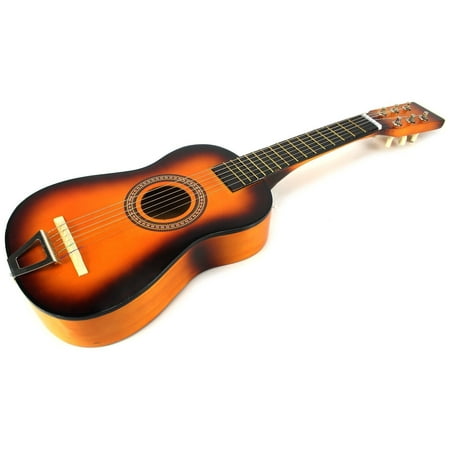 VT Fun Factory Classic Acoustic Beginners Children's Kid's 6 Strings Toy Guitar Instrument w/ Guitar Pick, Extra Guitar String