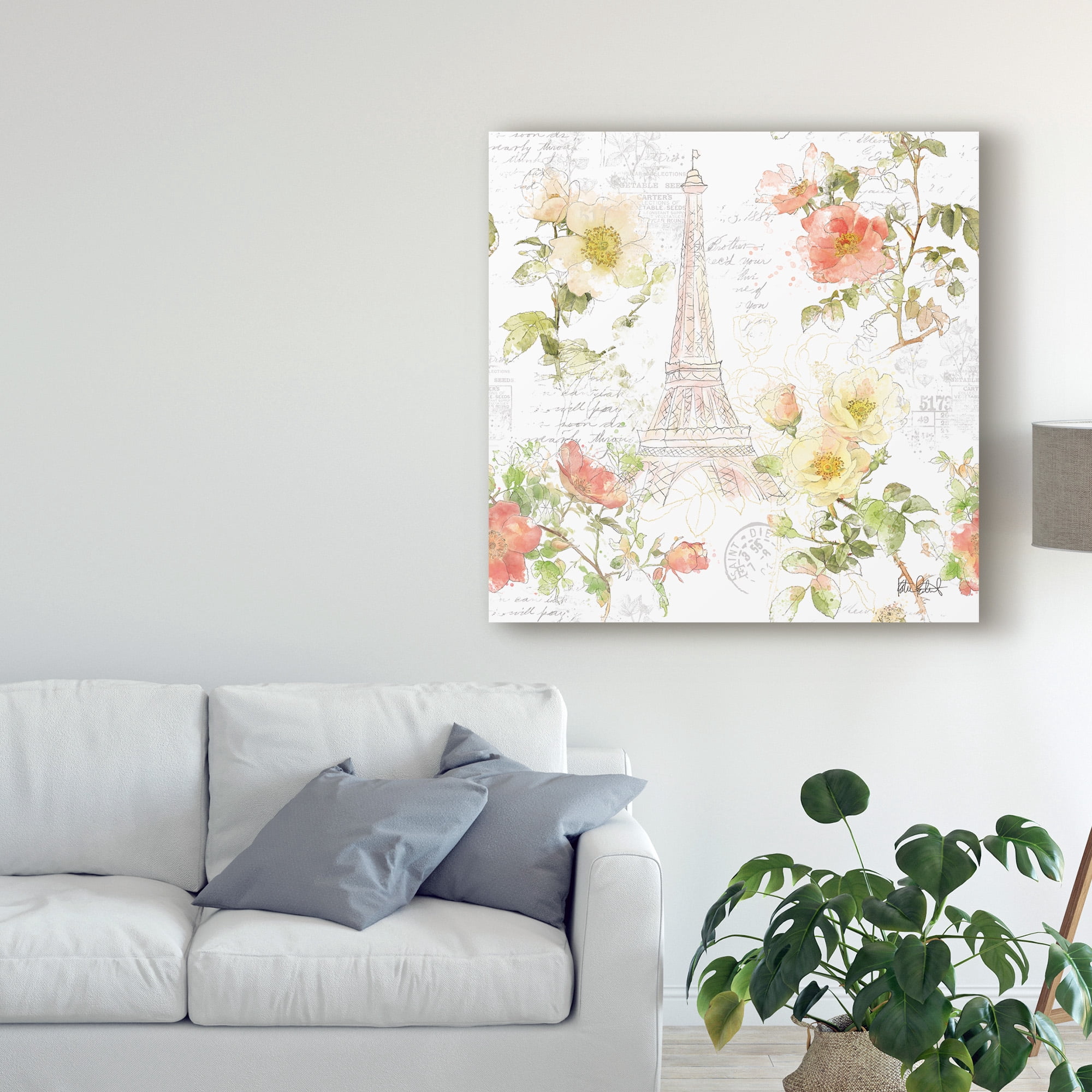 Trademark Fine Art 'Painting Paris Step 01' Canvas Art by Katie Pertiet