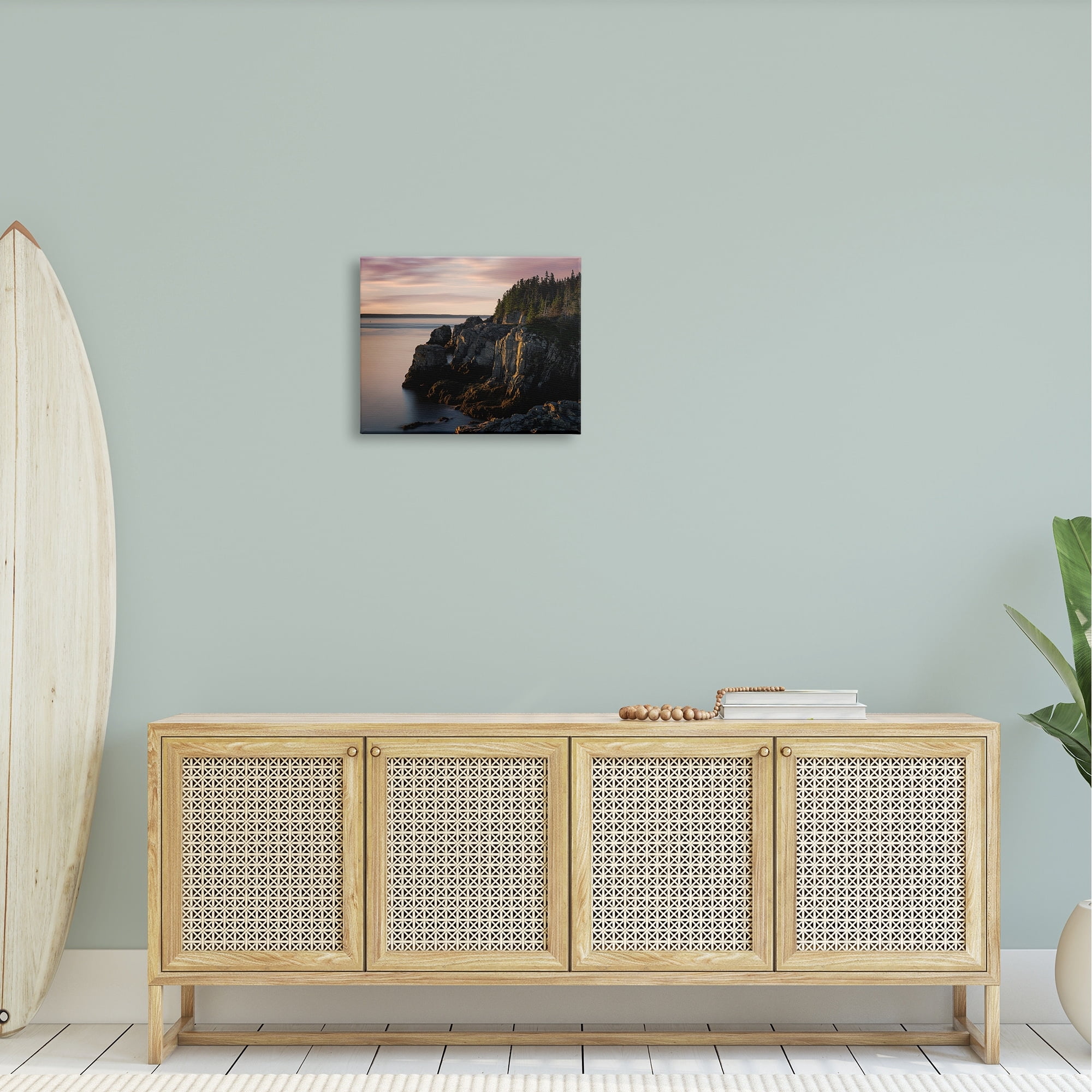 Stupell Rocky Cliff Seaside Nature Landscape Photography Gallery Wrapped Canvas Print Wall Art