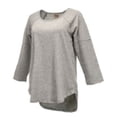thumbnail image 3 of Como Vintage CS12017TSC3 Women's 3/4 Sleeve Popover Tunic, Heather Grey, 2X, 3 of 4