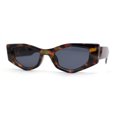 thumbnail image 2 of Womens Geometric Angular Mod Thick Bevel Cat Eye Sunglasses Tortoise - Black, 2 of 4