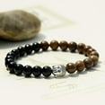 thumbnail image 3 of EOEMY Fashion Men Women Charm 8mm Multilayer Wooden Bead Elasticity Balance Bracelets-057-4, 3 of 3
