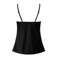 thumbnail image 6 of Zhden Tankini Tops for Women - Tummy Control Tankini Top High Neck Full Coverage Ruched Swim Top Underwire Tankini Tops（Black,M）, 6 of 6