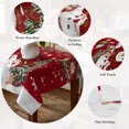 thumbnail image 5 of Red Snowman Christmas Table Cloth Waterproof Tablecloths, Xmas Tree Snowflake Ball Poinsettia Tablecloth Dining Table Cover for Kitchen Party Tabletop Outdoor, Rectangle Tablecloth 54x108 Inch, 5 of 9