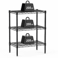 thumbnail image 7 of EDX 3-Tier Storage Shelf Unit,31-Inch Metal Wire Shelving Rack ,Adjustable Layer Height,for Kitchen Garage Living Room, Black, 7 of 7