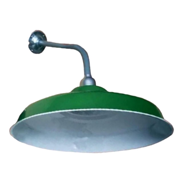 Industrial Style Enamel Pendant Lamp Shade Green Replacement Fine Craftsmanship 30cm Shallow