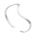thumbnail image 4 of Silverly Hammered Sterling Silver Bangles for Women Solid 925 - Adjustable Silver Bracelet - Curved Wavy Cuff Bracelet - Contemporary Jewellery - Adjustable Silver Bangle for Teen Girls, 4 of 7