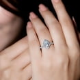 thumbnail image 3 of Silvago Jewel 1.5 Ct Marquise Cut Diamond Rings - 14K White Gold Over Rings for Women's - Half Halo Anniversary Gifts for Wife - V Shape Wedding Proposal Rings - Forever Diamond Rings for Women's, 3 of 7