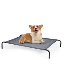 YYAo Indoor and Outdoor Cooling Pet Cot Bed for Dogs, Cooling Elevated Dog Bed, Portable Dog Cot Bed,Gray