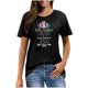 thumbnail image 1 of Mujeres Manga Corta de Verano Tops Pascua Impresa Cuello Redondo, Blusa de Moda Casual para la Primavera, 1 of 5